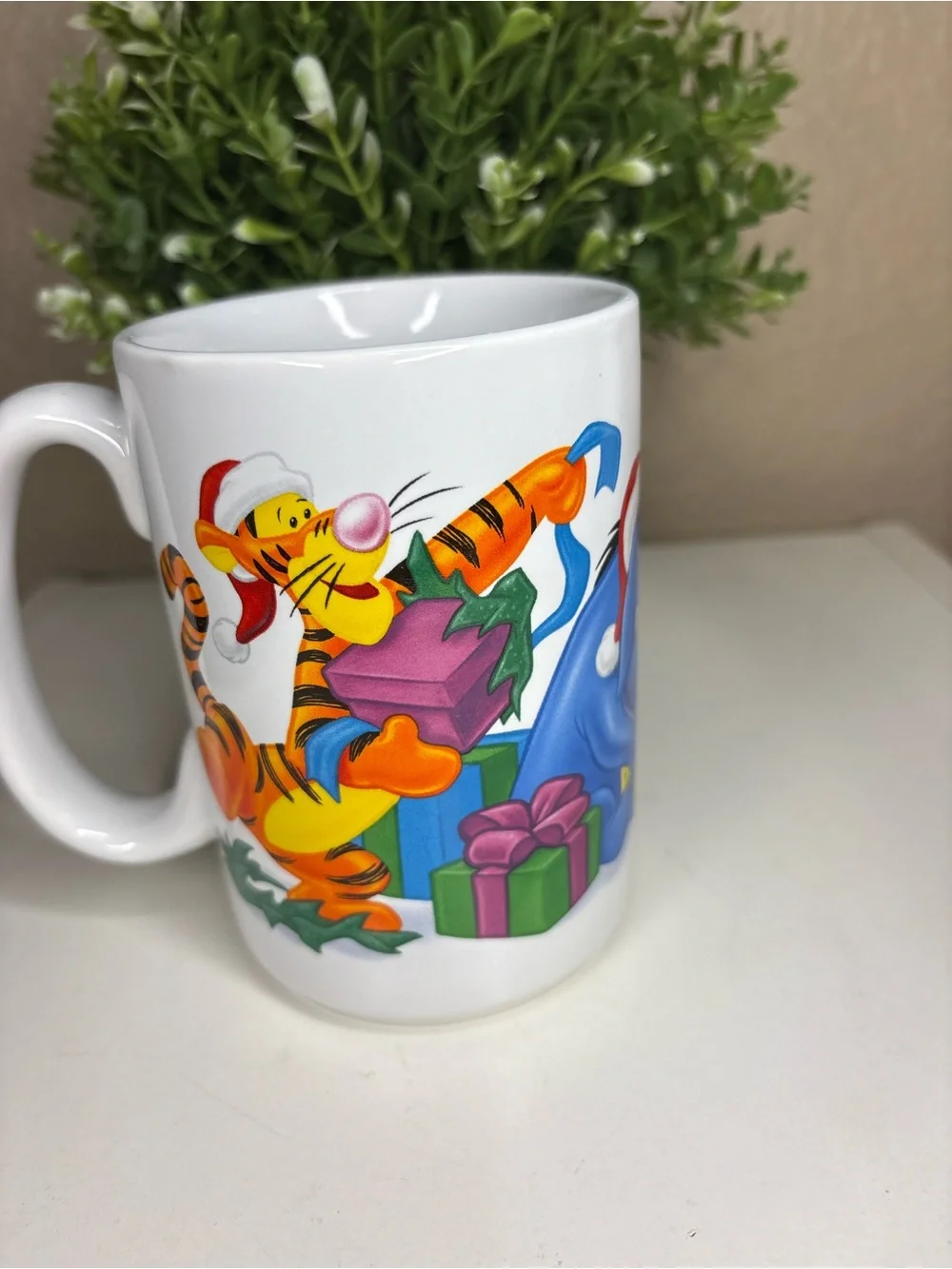 Vintage 2002 Disney Winnie the Pooh Christmas Holiday Mug
